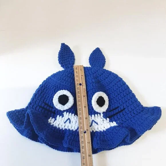 Handmade Chu Totoro Crochet Bucket Hat New - Picture 8 of 8